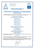 Certyfikat stałości właściwości użytkowych przeciwpożarowych klap odcinających typu FDA-BU