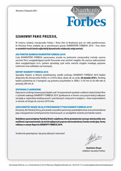 Zdjęcie rodziny produktów: Ranking Diamenty Forbesa 2012