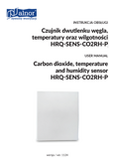 Instrukcje obsługi - Czujnik dwutlenku węgla, temperatury oraz wilgotności HRQ-SENS-CO2RH-P